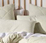 Classic Stripe Quilt Cover Set Range Pebble